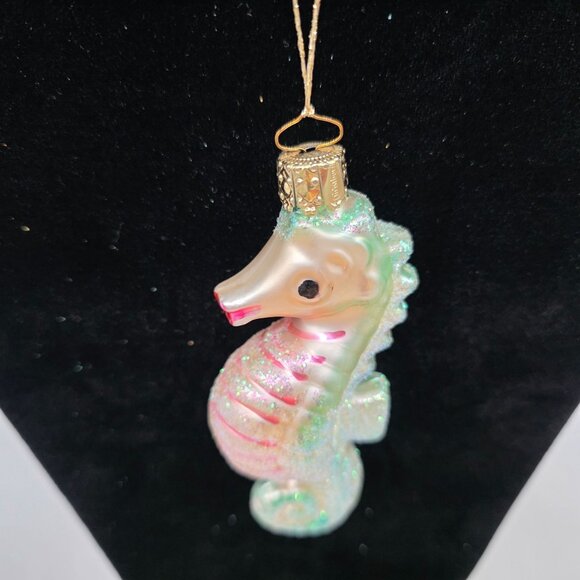 Christopher Radko 1996 Seahorse Glass Ornament Charlie Horse 4.5" - Picture 2 of 7